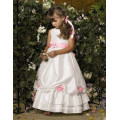 Rosafarbenes reizendes Blumenmädchenkleid oder formales Blumenmädchenkleid oder Babyblumenmädchenkleidmuster oder plus Größenblumenmädchenkleid